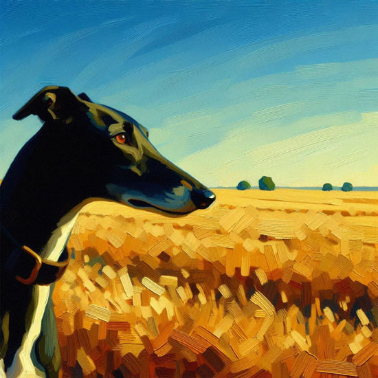 BlackGreyhoundGoldenField