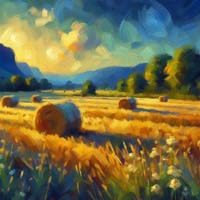 HayRollsLateAfternoon